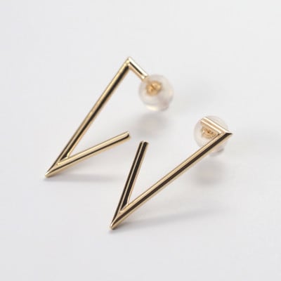 【山梨県】【ジュエリー】K10 triangle/トライアングル ピアス