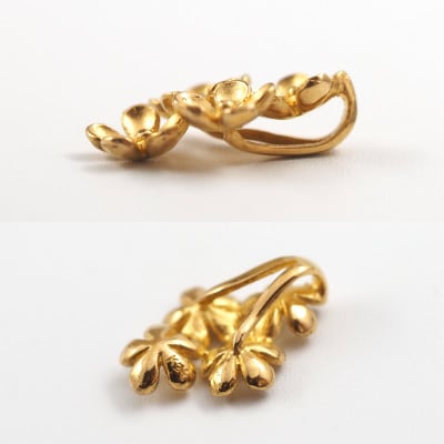 【山梨県】【ジュエリー】K24 pure gold flower/フラワー ペンダントトップ