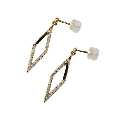 【山梨県】【ジュエリー】K18 rhombus/ランバス ピアス