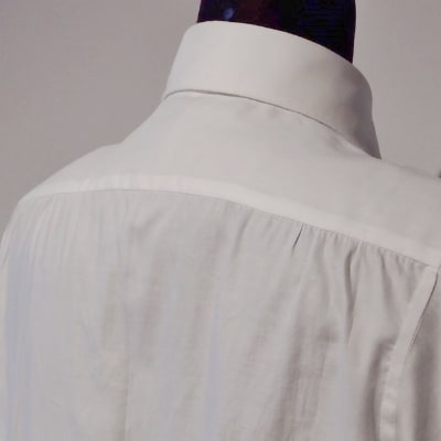 ハンドメイド　ドレスシャツ　 白　Lサイズ　cotton100% 140番双糸ツイル生地