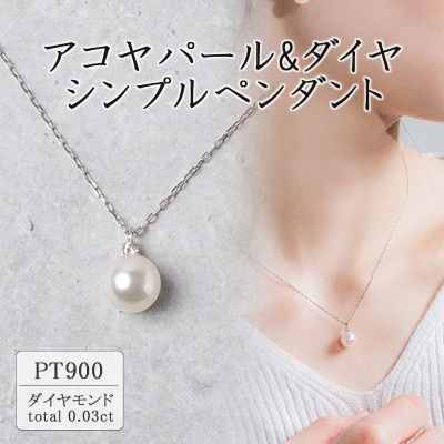 その他  パール ダイヤ0.16ct ネックレス