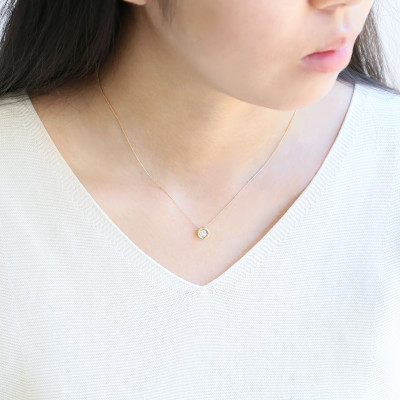 K18イエローゴールド シンプルダイヤモンドネックレス(0.3ct) 60-9562