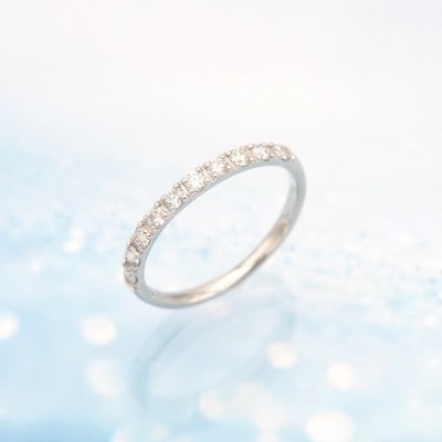 PT900 0.3ct 一文字ダイヤモンドリング #14 HR-009177 | 山梨県
