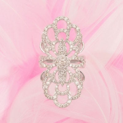 PT900 2.1ct ダイヤモンド リング　#8　HR-009328