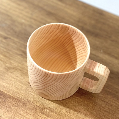 花と木の工房 メイフラワーズ ヒノキのマグカップ