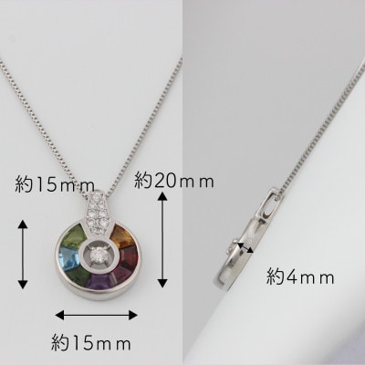 Pt950 アミュレット メレーダイヤ 0.20ct サークル ペンダント(1点)