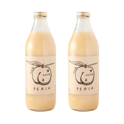 山梨県産 とろっとろ完熟桃100%ジュース 1000ml 2本セット