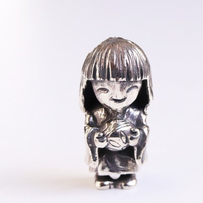 【和の彩 wanoiro】銀製『座敷わらし』妖怪もののけ根付ジュエリー 659-856