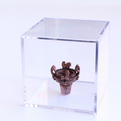 【Do_goods】縄文時代の神秘を現代に 純銅製 火焔型土器ミニオブジェ　659-322