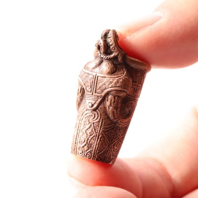 【Do_goods】縄文時代の神々を身近に　神像筒形土器の純銅ミニオブジェ　659-316