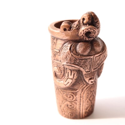 【Do_goods】縄文時代の神々を身近に　神像筒形土器の純銅ミニオブジェ　659-316
