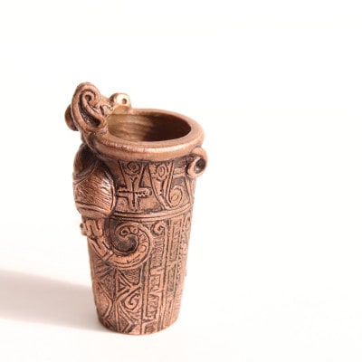 【Do_goods】縄文時代の神々を身近に　神像筒形土器の純銅ミニオブジェ　659-316