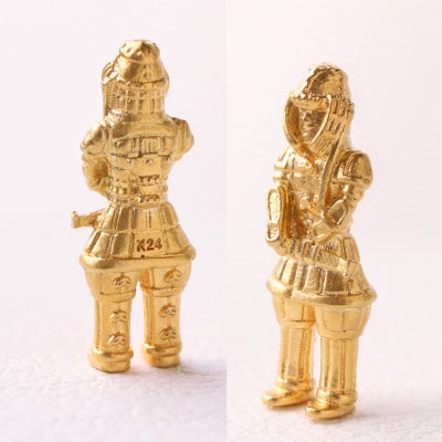 【Do_goods】純金製! 指先に乗る米粒サイズの「埴輪 挂甲の武人」659-980