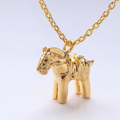 【縄文アクセサリーDo_goods】K18製　コメ馬形埴輪ネックレス　700-092