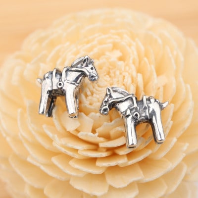 【縄文アクセサリーDo_goods】SILVER　925製コメ馬形埴輪ピアス　700-093