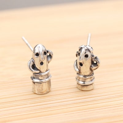 【縄文アクセサリーDo_goods】SV925製コメ踊る埴輪ピアス　700-094