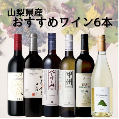 山梨県産ワインおすすめ赤白6本セット(1)008