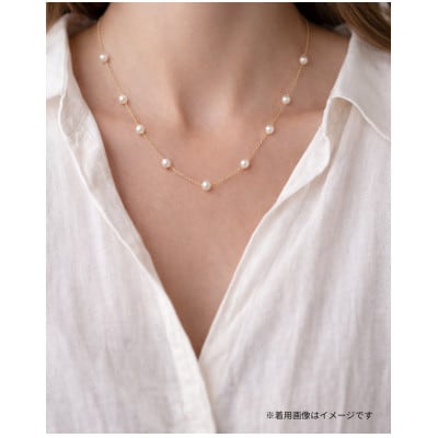 アコヤ真珠 4～4.5mm ステーションネックレス