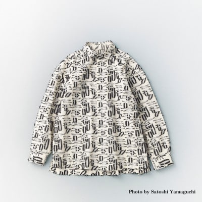 TSUGUO　納屋柄 シャツ(黒)　大　(ユニセックス)