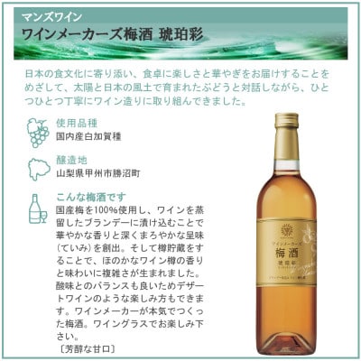 マンズ ワイナリー ワインメーカーズ梅酒 琥珀彩 2本セット