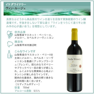 イケダワイナリー 赤&白&ロゼ 3本セット