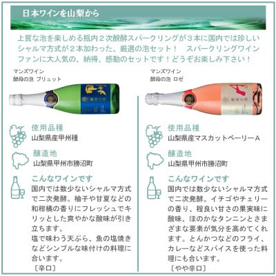 上質な泡を山梨から スパークリングワイン 5本セット
