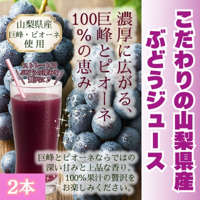 こだわりの山梨県産　ぶどうジュース(720ml×2本)