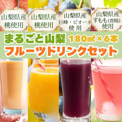 まるごと山梨　フルーツドリンクセット(180ml×6本)　