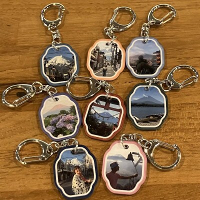 課題解決型地域活性化富士山オリジナルアイテム 缶バッジ4個・スタンド4個・キーホルダー4個