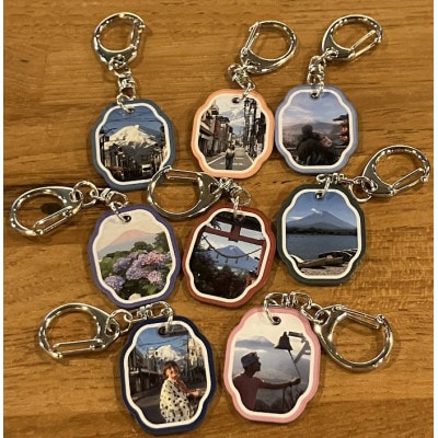 課題解決型地域活性化富士山オリジナルアイテム 缶バッジ6個・スタンド6個・キーホルダー8個