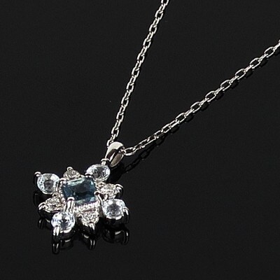 【さとふる限定】プラチナ　ロンドンブルートパーズを使ったかわいらしいペンダントです。PNI251PT
