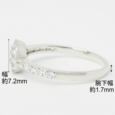 【サイズ:18号】Pt900ダイヤ0.55ctフラワーデザインリング R4133DI-P