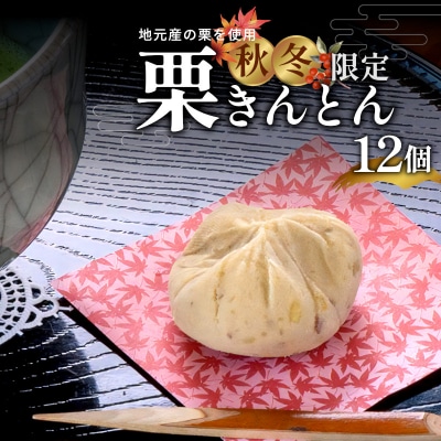 【9月発送】 秋冬限定 地元産の栗 栗きんとん 12個入り 老舗和菓子 松栄堂