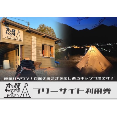※太ッ腹キャンプ場　フリーサイト利用券