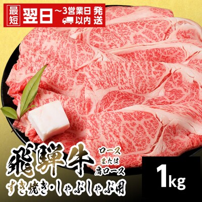 飛騨牛 ロースまたはカタロース 1kg すき焼き しゃぶしゃぶ 養老ミート