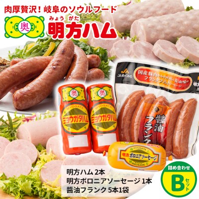 明方ハム 詰め合わせ Bセット 国産 JAめぐみの