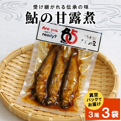 鮎の甘露煮 3尾×3袋 魚 川魚 鮎 甘露煮 惣菜