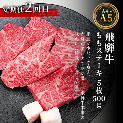 飛騨牛 A4~A5等級 ステーキ定期便 全3回 計1.49kg ステーキソース付き 肉のひぐち