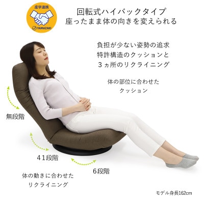 産学連携 ハイバック回転座椅子2　グリーン
