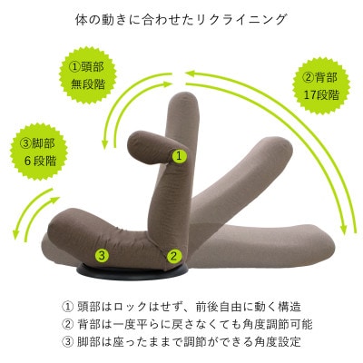 産学連携 回転式 ハイバック座椅子3 ブラウン