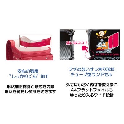 創業1955年 林カバン店オリジナルキューブランドセル グリーン×ボルドーコンビ(男の子)