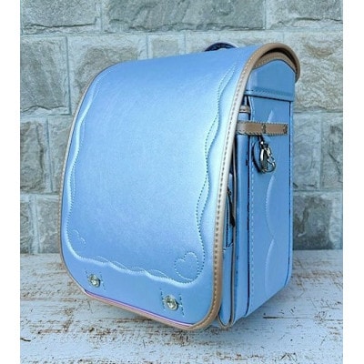 林カバン店オリジナルスプリームキューブランドセル シャインブルー×パールピーチ