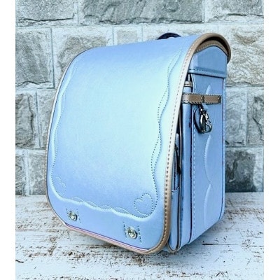 林カバン店オリジナルスプリームキューブランドセル シャインブルー×パールピーチ