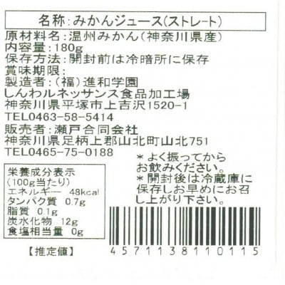 かながわブランド大津みかん　きんたろうみかんジュース&きんたろうみかんジャムセット