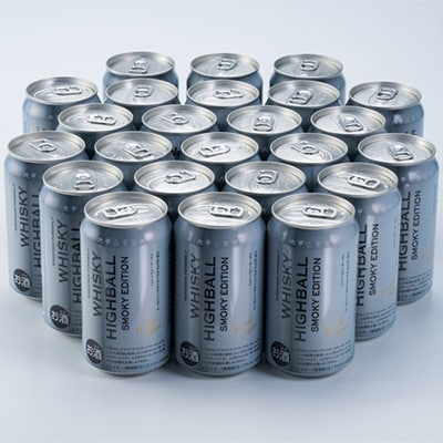 六甲山ピュアモルトウイスキーハイボールスモーキーエディション　350ml×24本