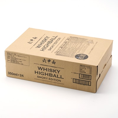 六甲山ピュアモルトウイスキーハイボールスモーキーエディション　350ml×24本