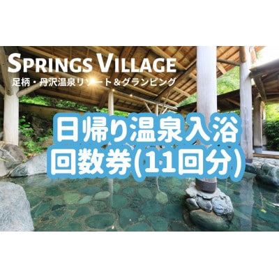 SPRINGS VILLAGE 足柄丹沢温泉リゾート&グランピング 日帰り温泉入浴回数券(11回分)