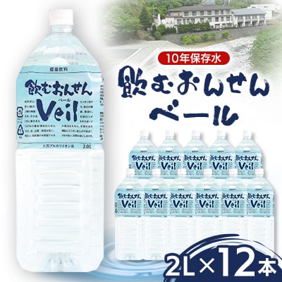 10年保存水　飲むおんせんベール2L×6本入【2箱セット】
