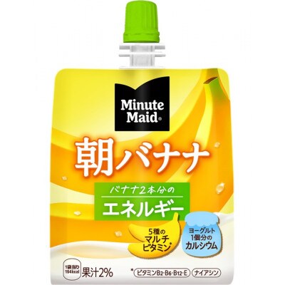 【2ヵ月毎定期便】Minute Maid ミニッツメイド 朝バナナ ゼリー飲料180g×24袋全3回