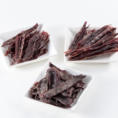 【犬用】無添加鹿肉ジャーキー　計5個セット(モモ2個・カタ2個・スネ1個)